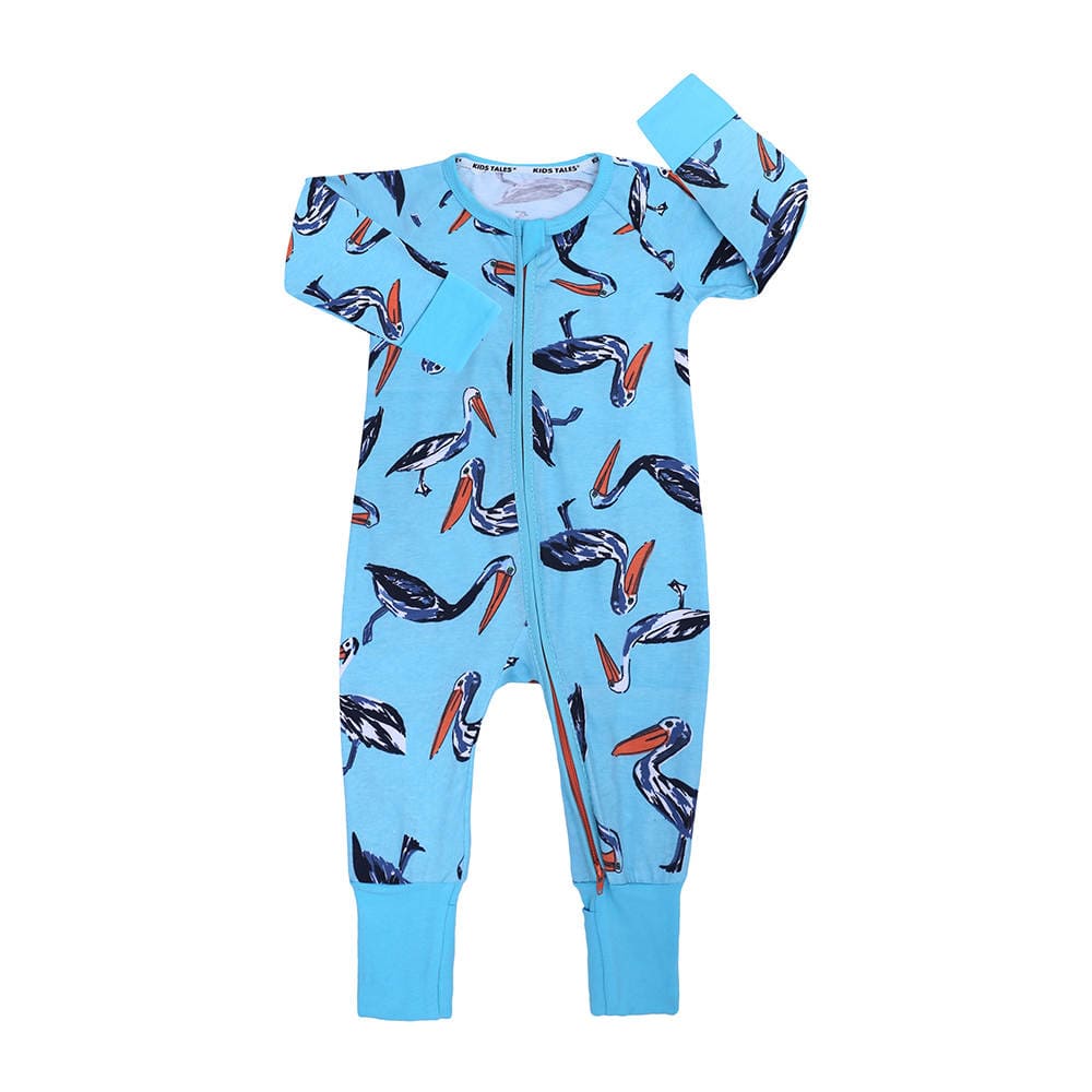 Pretty Pelican Zip Sleepsuit - Stylemykid.com