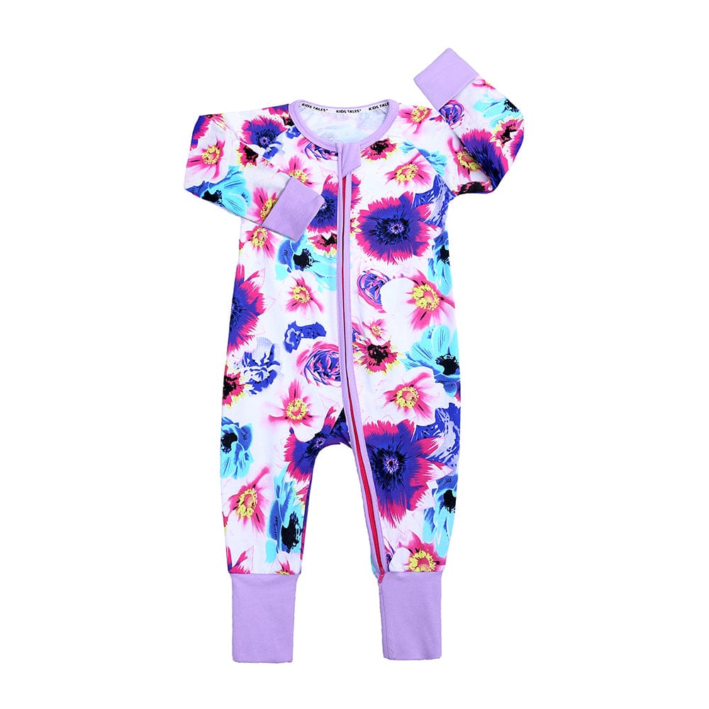 Bloomin Lilac Zip Sleepsuit - Stylemykid.com