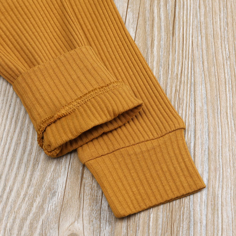 Ochre Henley-Style Sleepsuit - Stylemykid.com