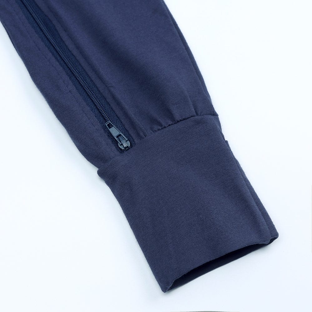 Navy Blue Zip Sleepsuit - Stylemykid.com