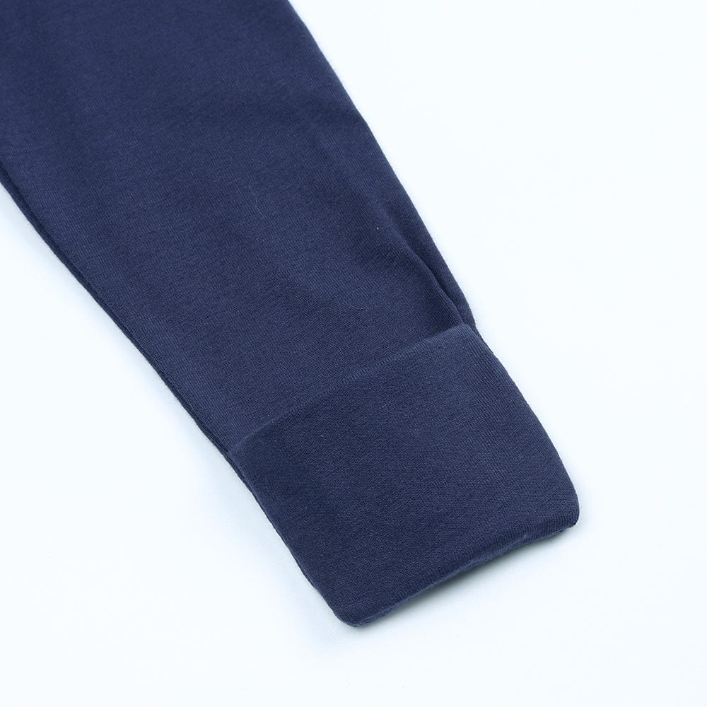 Navy Blue Zip Sleepsuit - Stylemykid.com