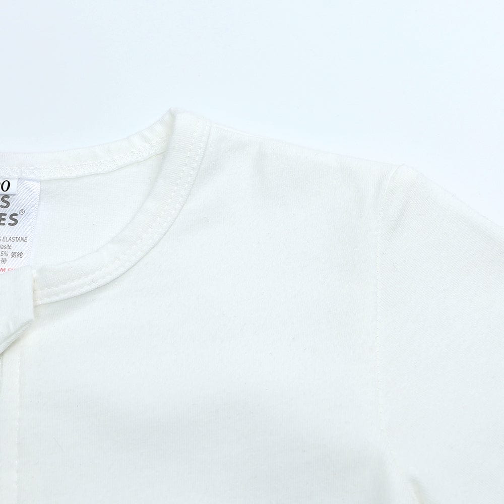 White Zip Sleepsuit - Stylemykid.com