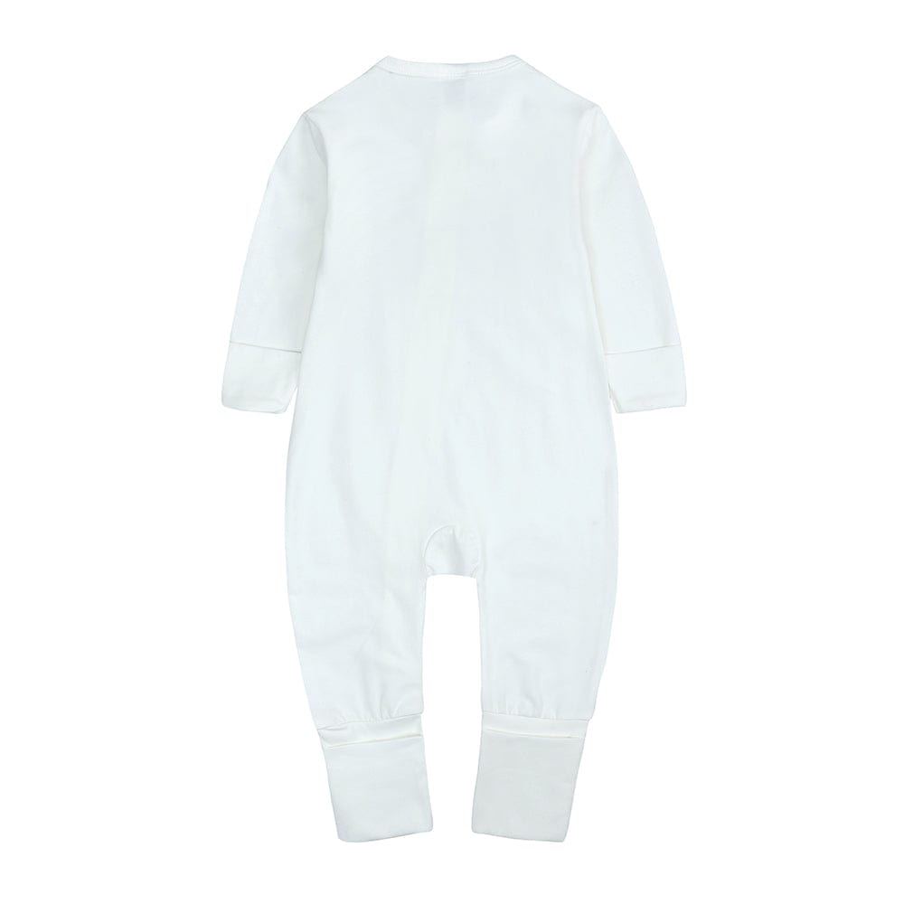 White Zip Sleepsuit - Stylemykid.com