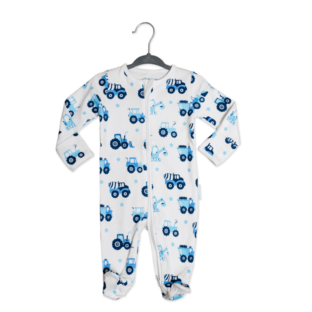 Organic Cotton Double Zip Sleepsuit For Baby By BabyMac - Stylemykid.com