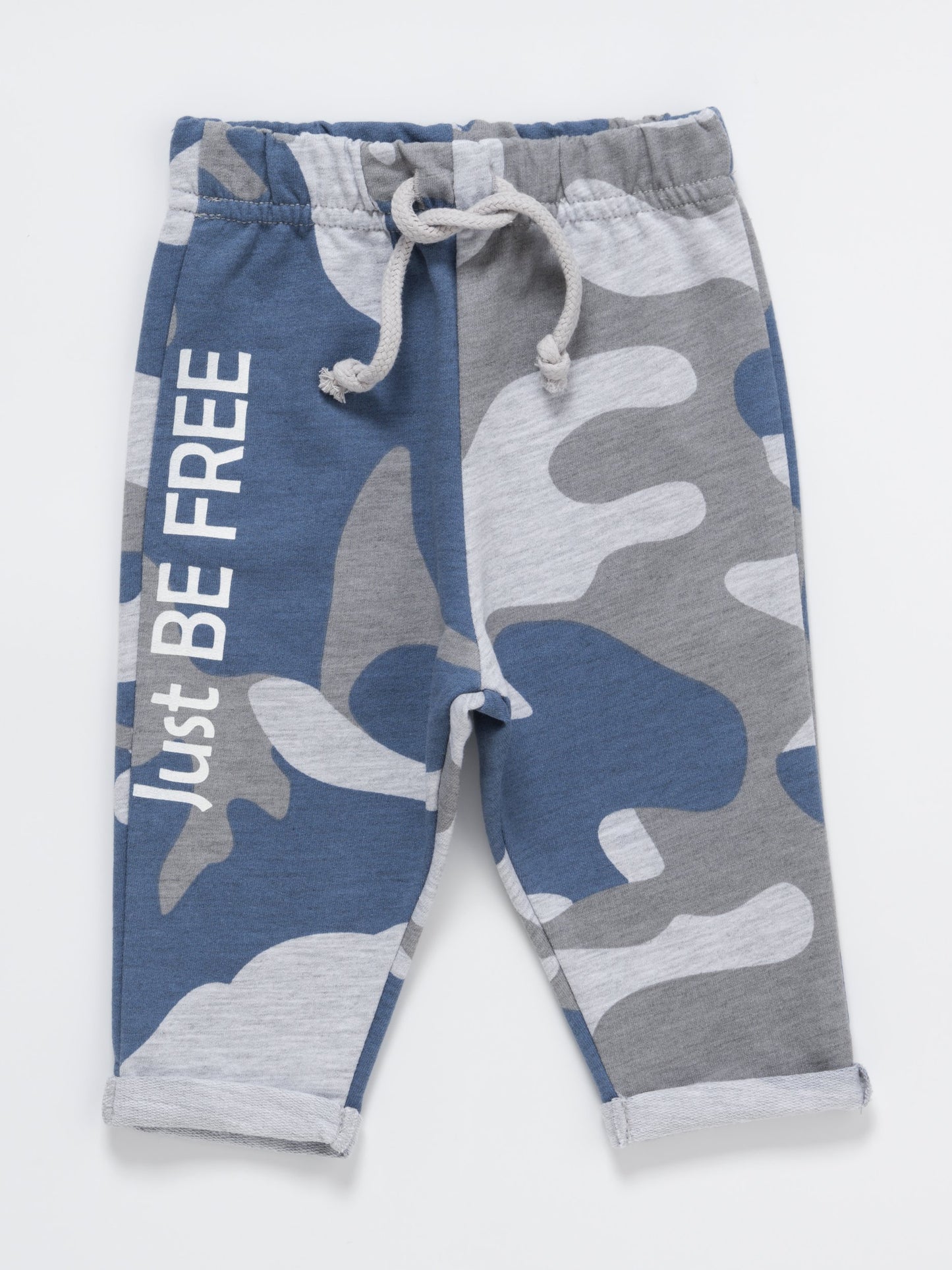 Artie - Camouflage French Terry Joggers in Blue & Grey 3-6M and 9-12M - Stylemykid.com