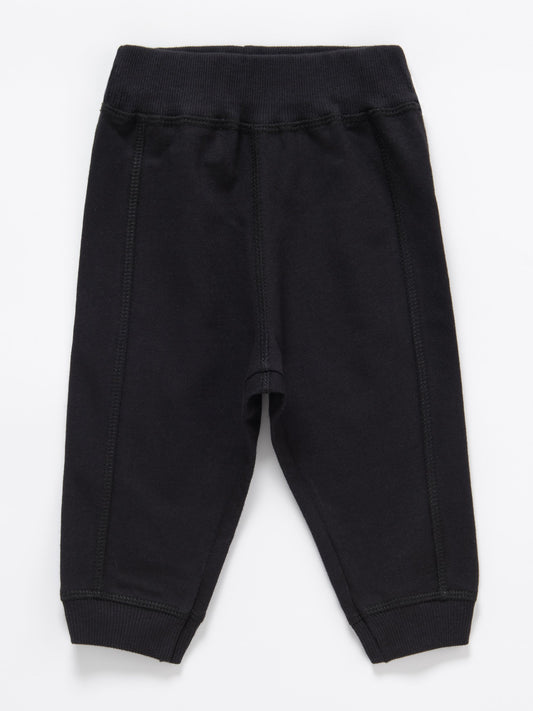 Artie - French Terry Black Baby & Toddler Joggers 3 to 24 months - Stylemykid.com