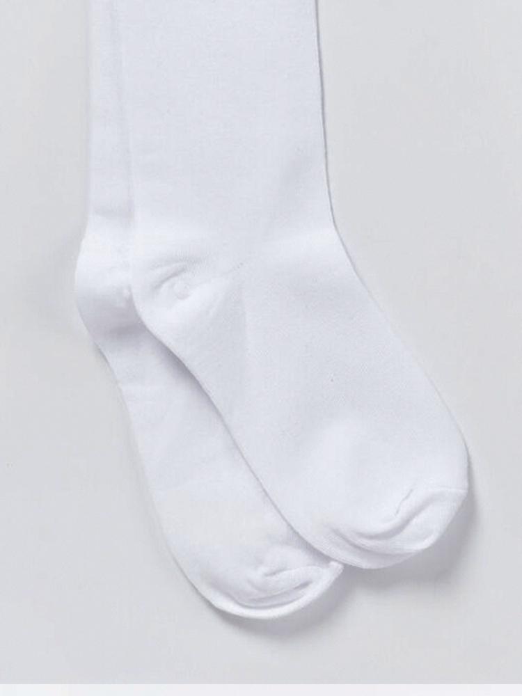 Artie - Pure White Plain Girls Tights - Stylemykid.com