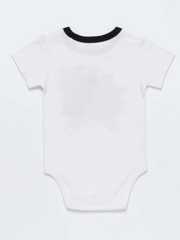 Artie - Just Smile White Short Sleeve Baby Bodysuit - Stylemykid.com