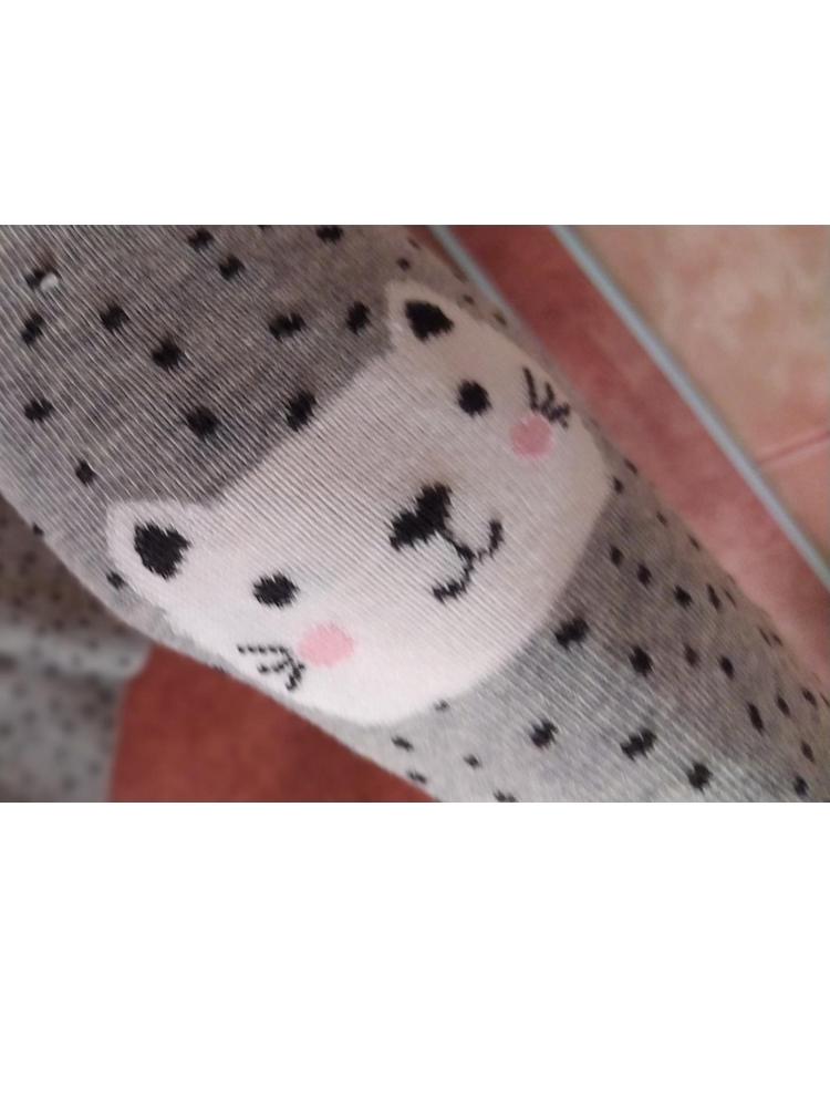 Artie - Light Grey Girls Tights - Dotty Cat - Stylemykid.com