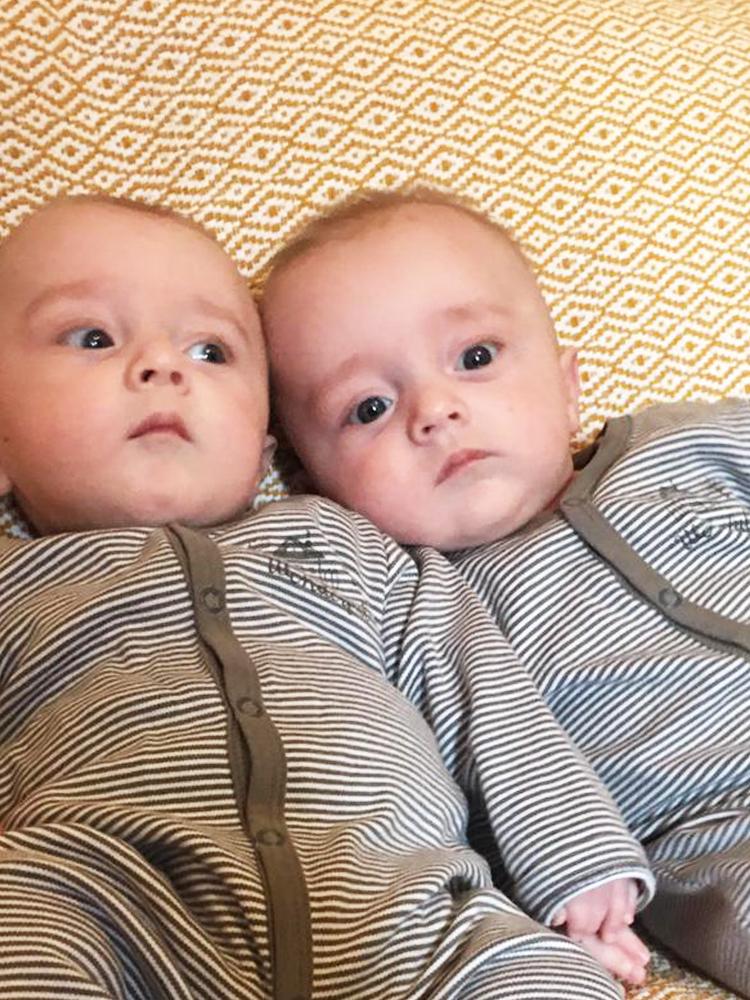 Artie - Grey & White Wonderful Striped Footed Baby Sleepsuit 3 to 18 months - Stylemykid.com