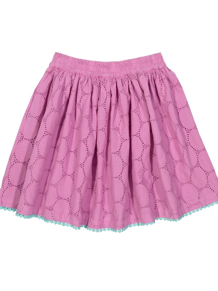 KITE Organic - Violet Pink Girls Broderie Anglaise Girls Skirt - 2 to 4 Years - Stylemykid.com