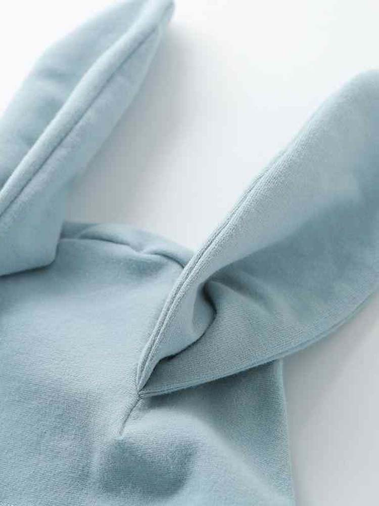 Bunny Ears Cream Hoodie - Baby Sweatshirt with Ears 6 to 9 months - Stylemykid.com