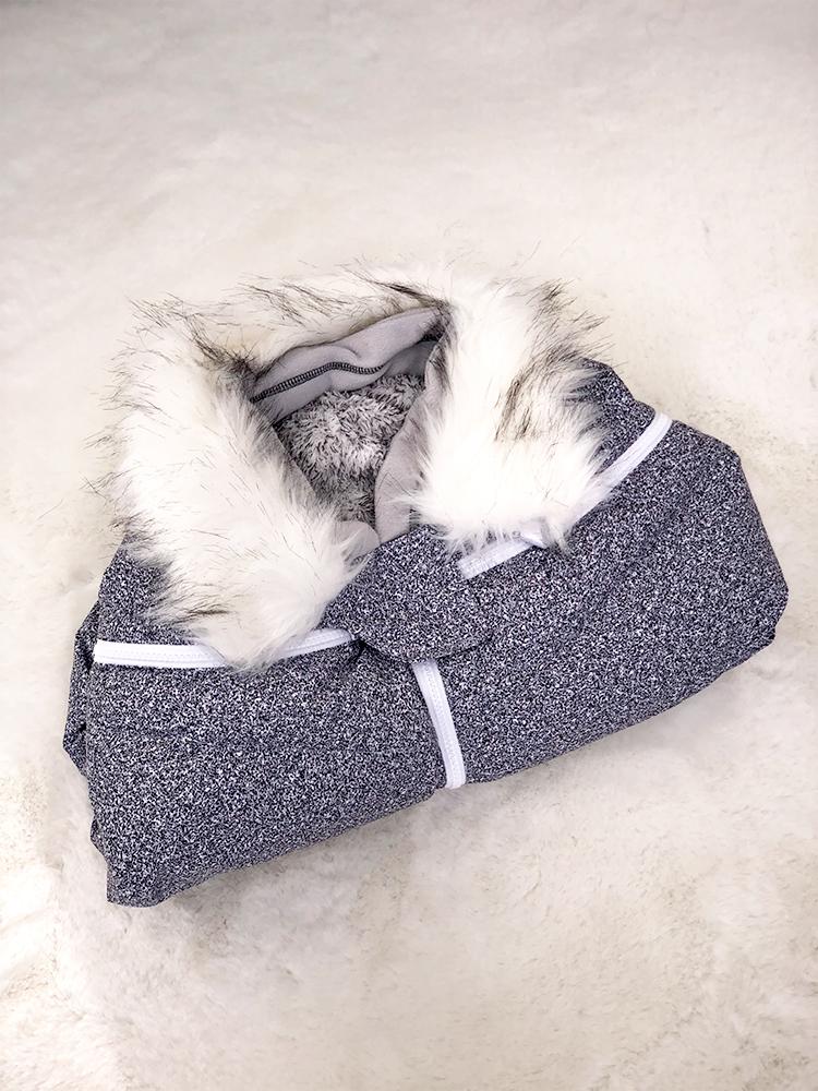 Juddlies - Infant Car Seat Cover in Salt & Pepper Grey 0-12 Months - Stylemykid.com