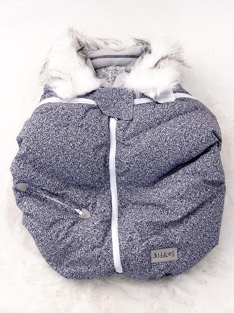 Juddlies - Infant Car Seat Cover in Salt & Pepper Grey 0-12 Months - Stylemykid.com