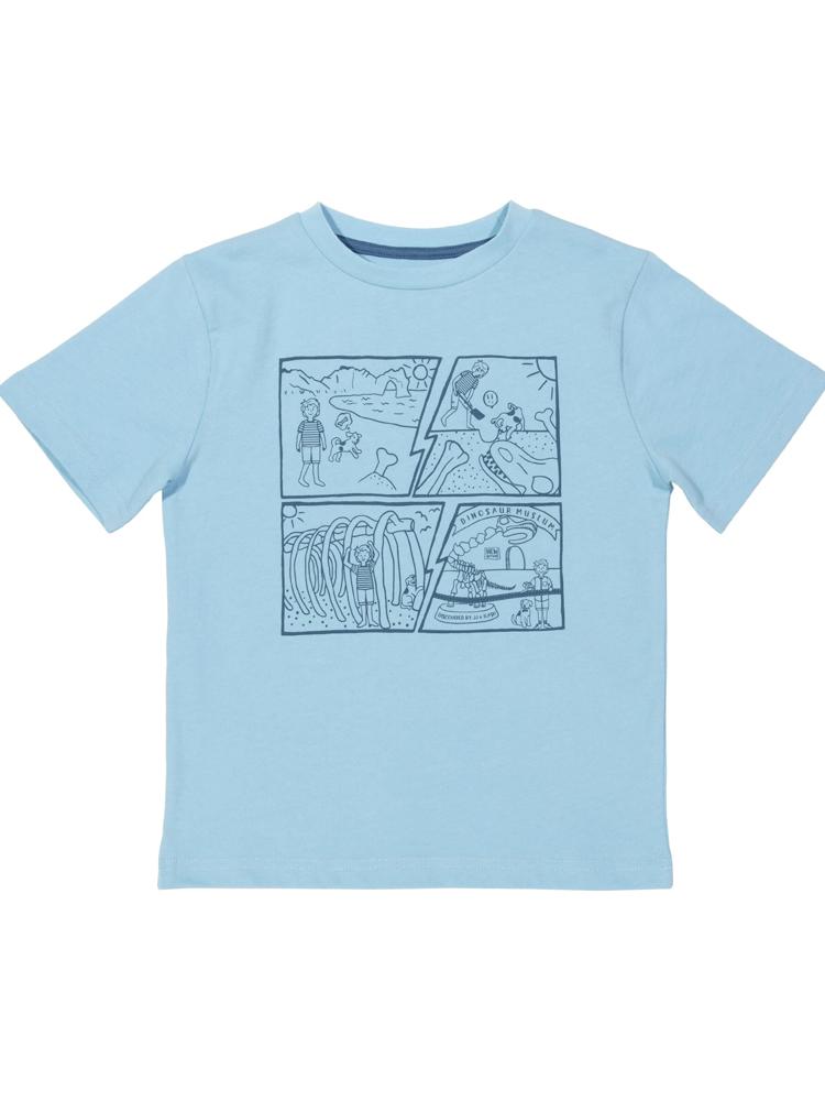 KITE Organic - Light Blue Comic Book T-shirt 2 to 5 Years - Stylemykid.com