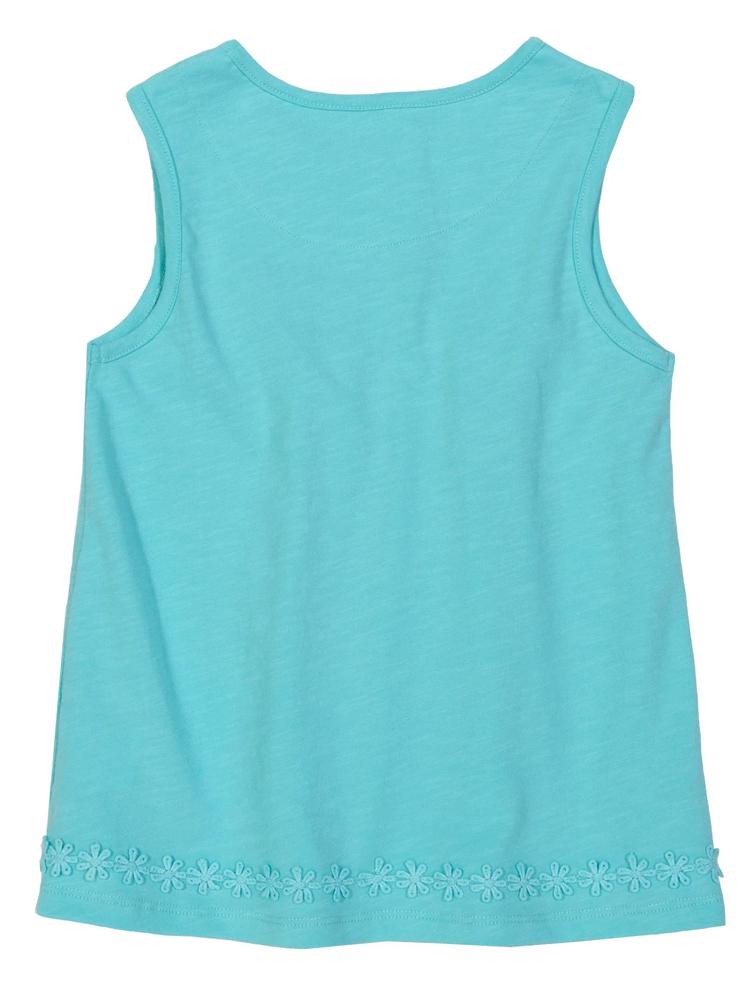 KITE Organic - Aqua Blue Daisy Tunic Style Girls Top - 2 to 4 years - Stylemykid.com