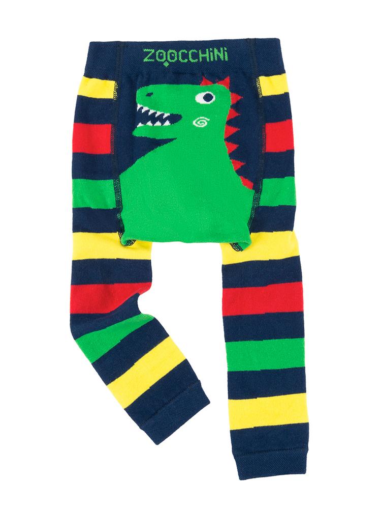 Zoocchini - Baby Leggings & Socks Set - Grip+Easy Comfort Crawlers - Devlin the Dinosaur - 12 to 18 Months - Stylemykid.com