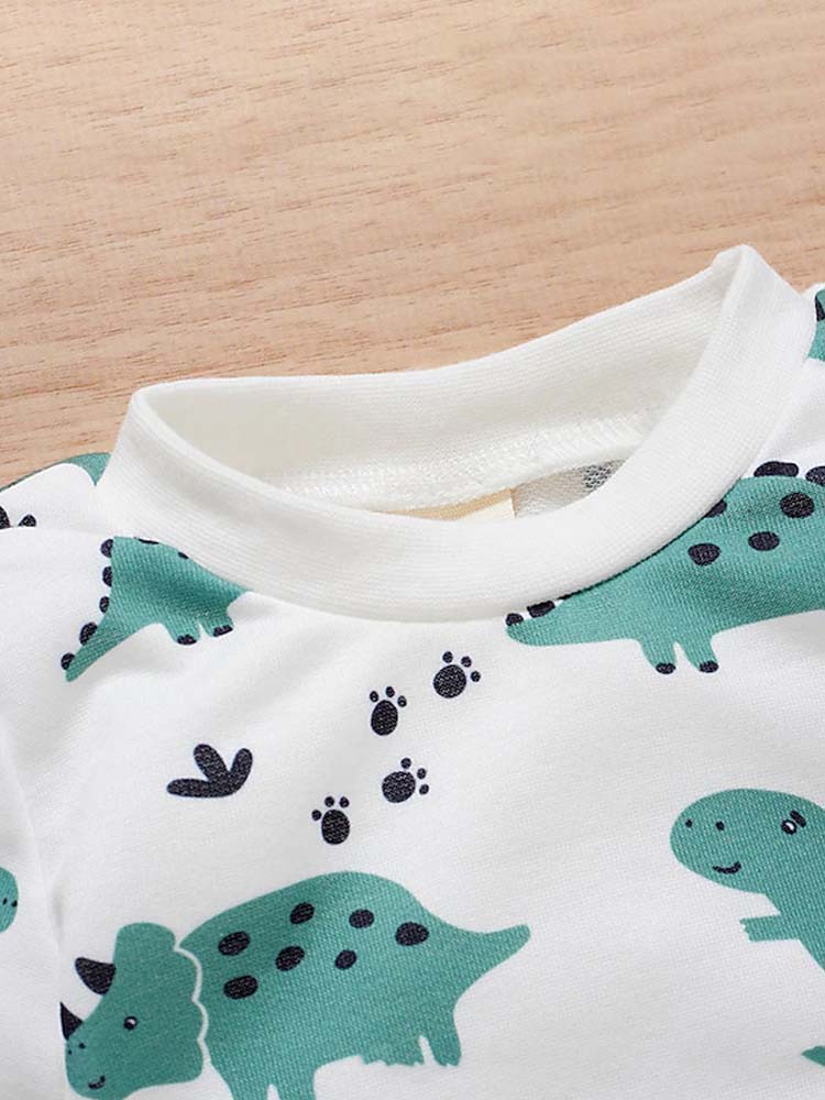 Baby & Kids Dinosaur Top and Green Joggers - 2 Piece Outfit - Stylemykid.com