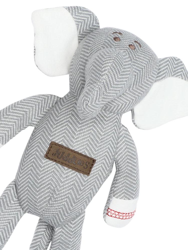 Juddlies - Baby Soft Toy Rattle Comforter - Organic Driftwood Grey Elephant - Cottage Collection - Stylemykid.com