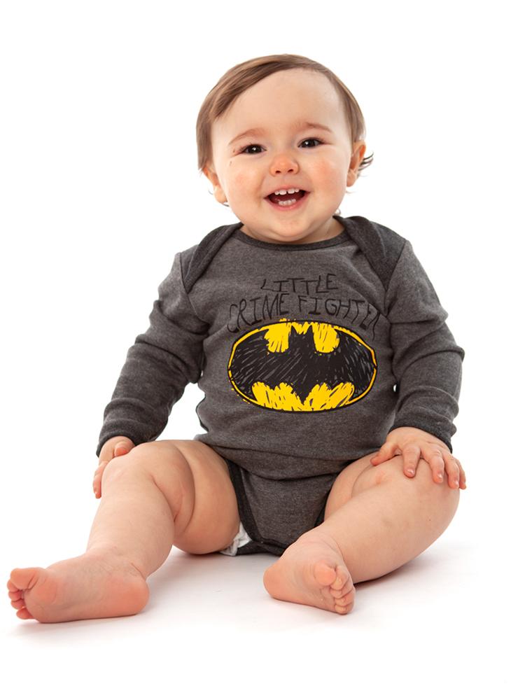 Batman Baby Grow 2 Pack - Little Crime Fighter and Batman Signal Logo - 6-24 Months - Stylemykid.com