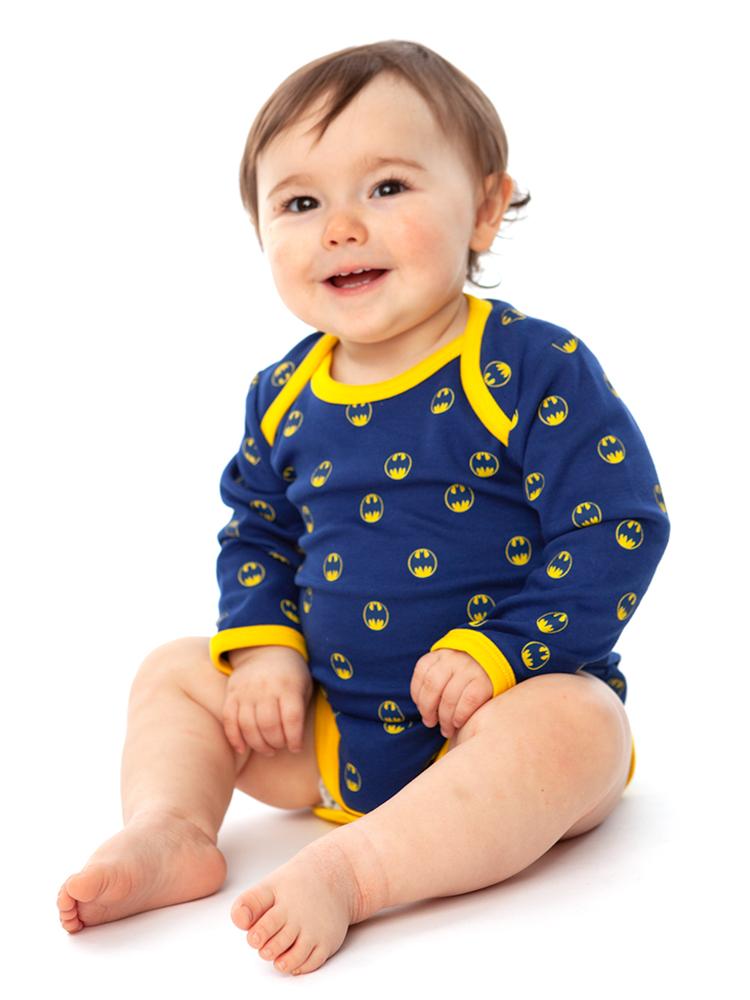 Batman Baby Grow 2 Pack - Little Crime Fighter and Batman Signal Logo - 6-24 Months - Stylemykid.com
