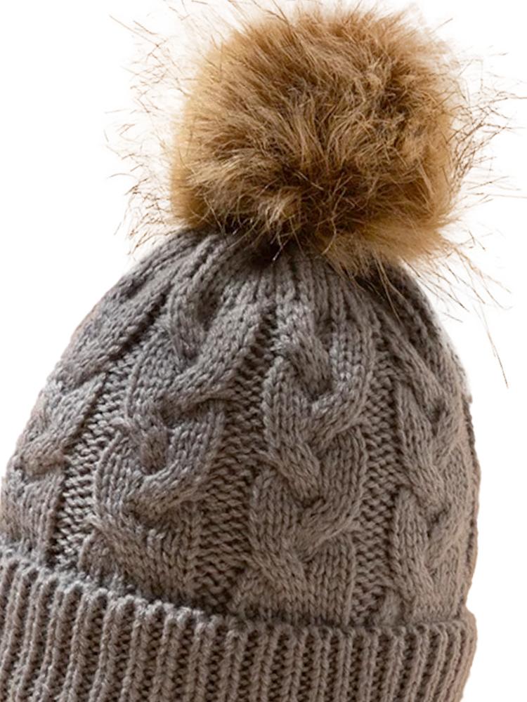 Steel Grey Kids Woollen Bobble Hat - 0-3 Years - Stylemykid.com