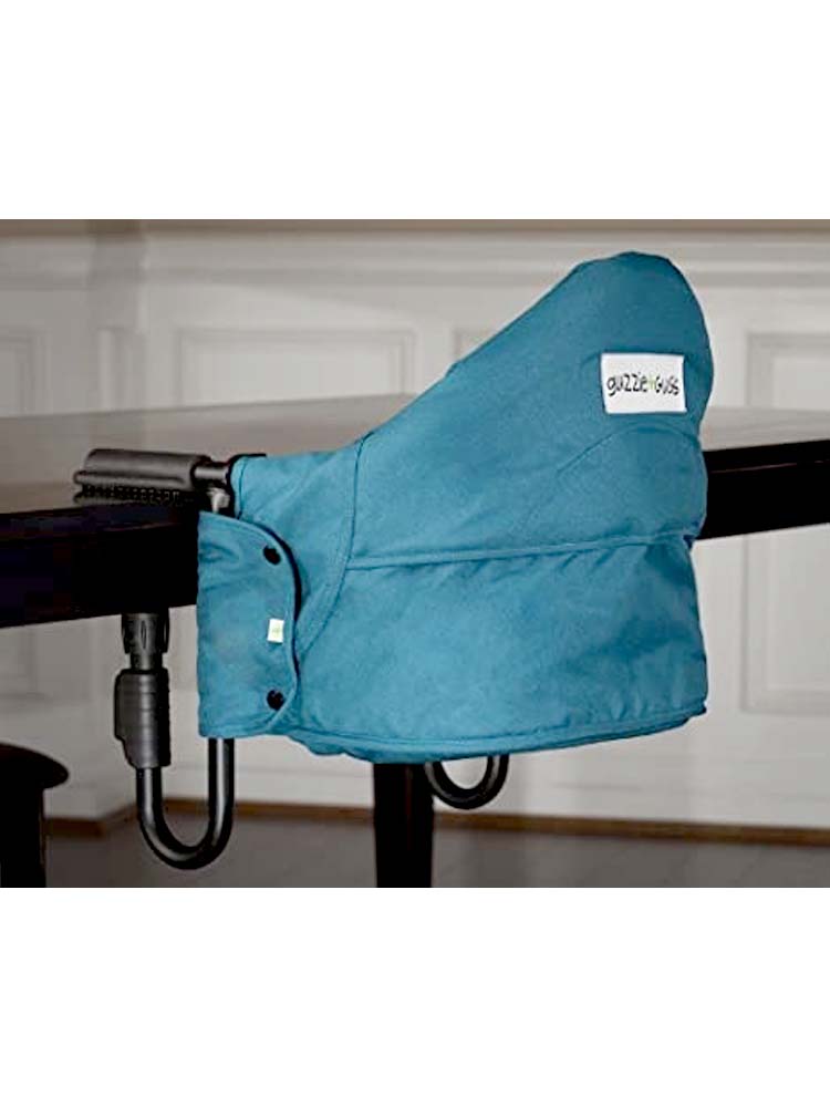 Guzzie & Guss Portable Perce High Chair - Hook On High Chair in Aqua Blue - Stylemykid.com