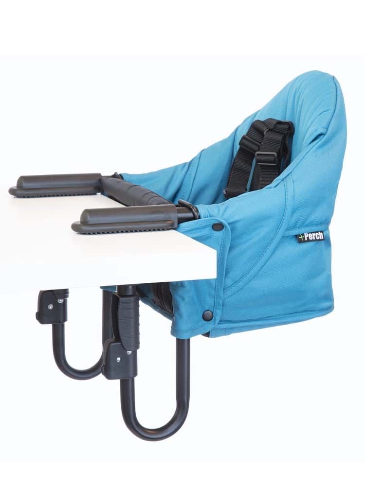 Guzzie & Guss Portable Perce High Chair - Hook On High Chair in Aqua Blue - Stylemykid.com