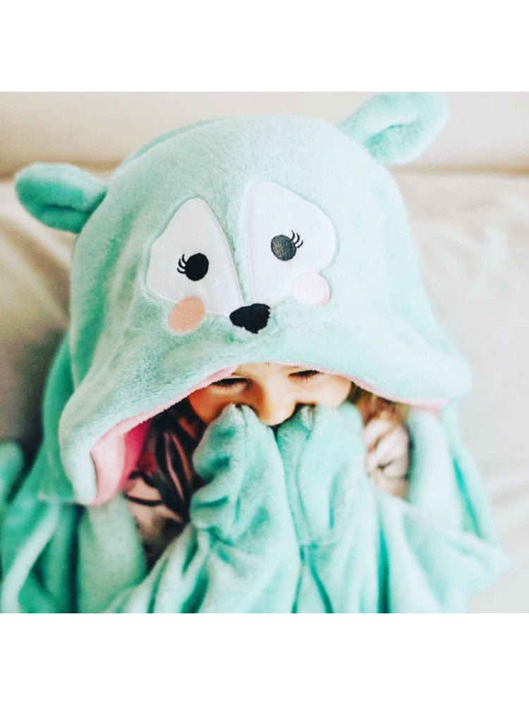 Zoocchini - Kids Large Wearable Hooded Blanket - Green Fawn - Age 3+ - Stylemykid.com