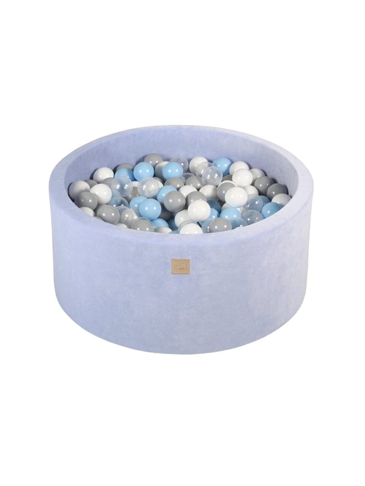 MeowBaby - Ice Bear Velvet - Luxury Round Ball Pit Set with 250 Balls - Kids Ball Pool - 90cm Diameter (UK and Europe Only) - Stylemykid.com