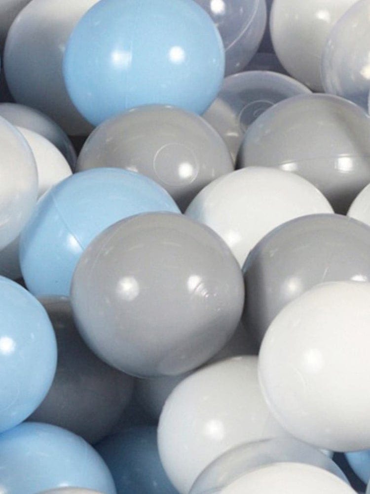 MeowBaby - Ice Bear Velvet - Luxury Round Ball Pit Set with 250 Balls - Kids Ball Pool - 90cm Diameter (UK and Europe Only) - Stylemykid.com