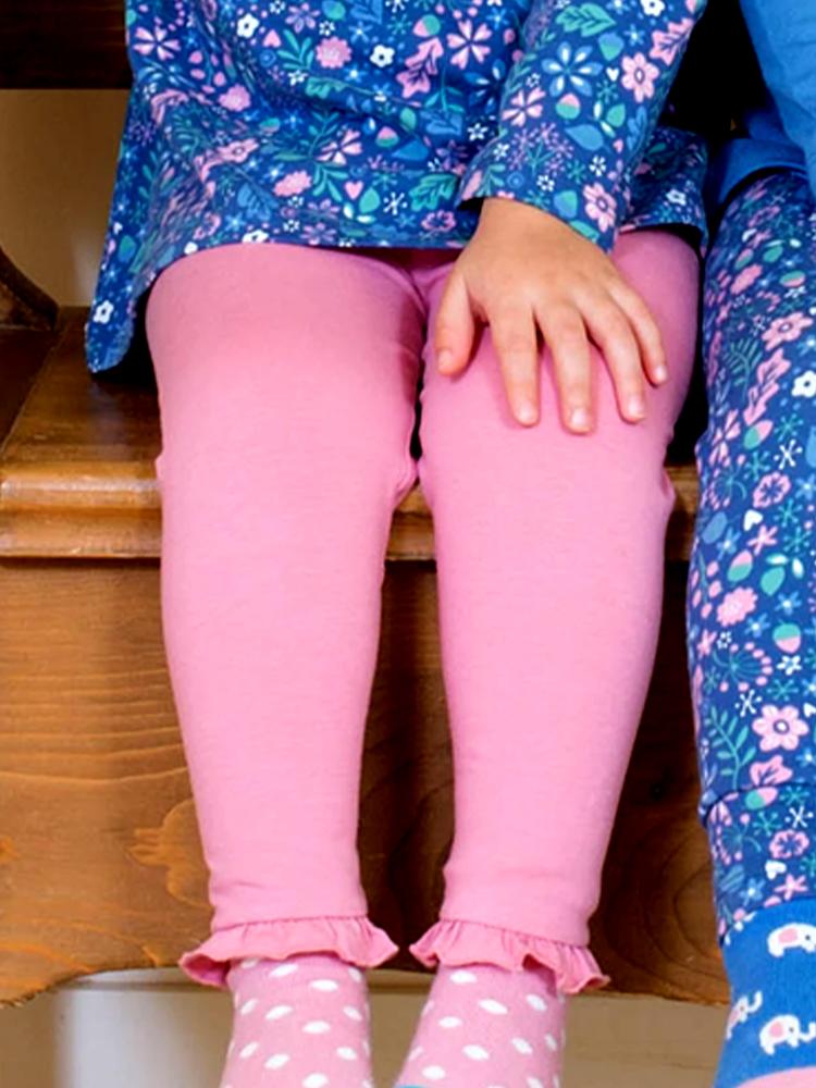KITE Organic - Mini Frill Pink Girls Leggings 3-6 months - Stylemykid.com