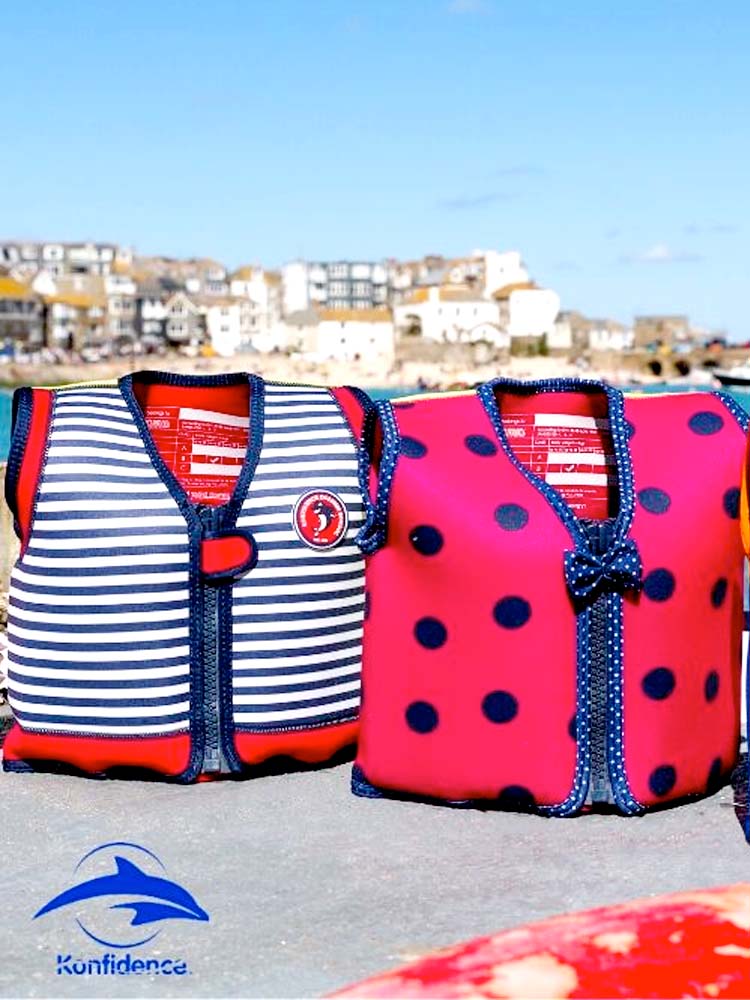 Konfidence Kids - Girls Buoyancy Swim Vest Jacket - Ladybird Pink Polka - 18 months to 3 years - Stylemykid.com