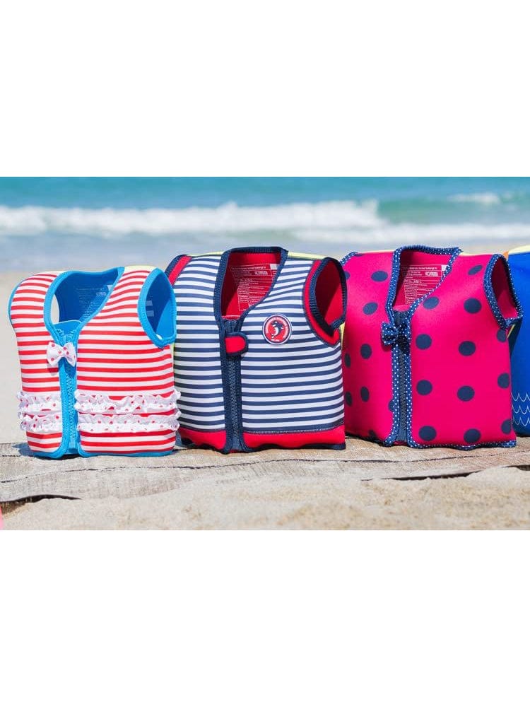 Konfidence Kids - Girls Buoyancy Swim Vest Jacket - Ladybird Pink Polka - 18 months to 3 years - Stylemykid.com