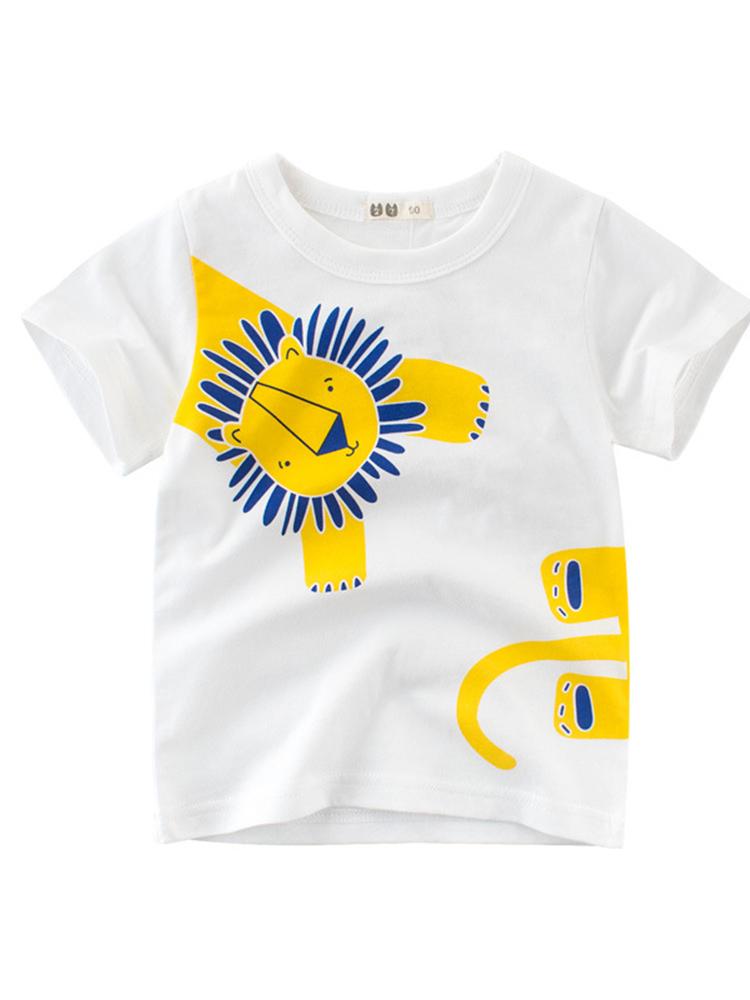 Wraparound Lion White T-shirt - 18M to 6 Y - Stylemykid.com