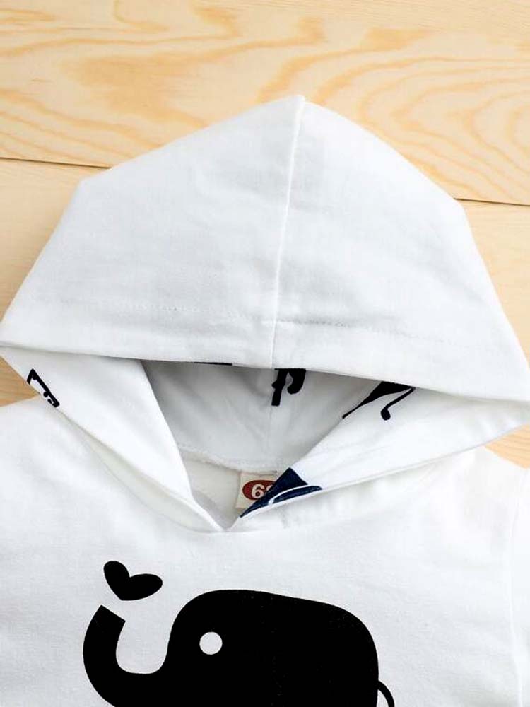 Baby Little Peanut Hoodie - White - 3 Months to 2 Years - Stylemykid.com