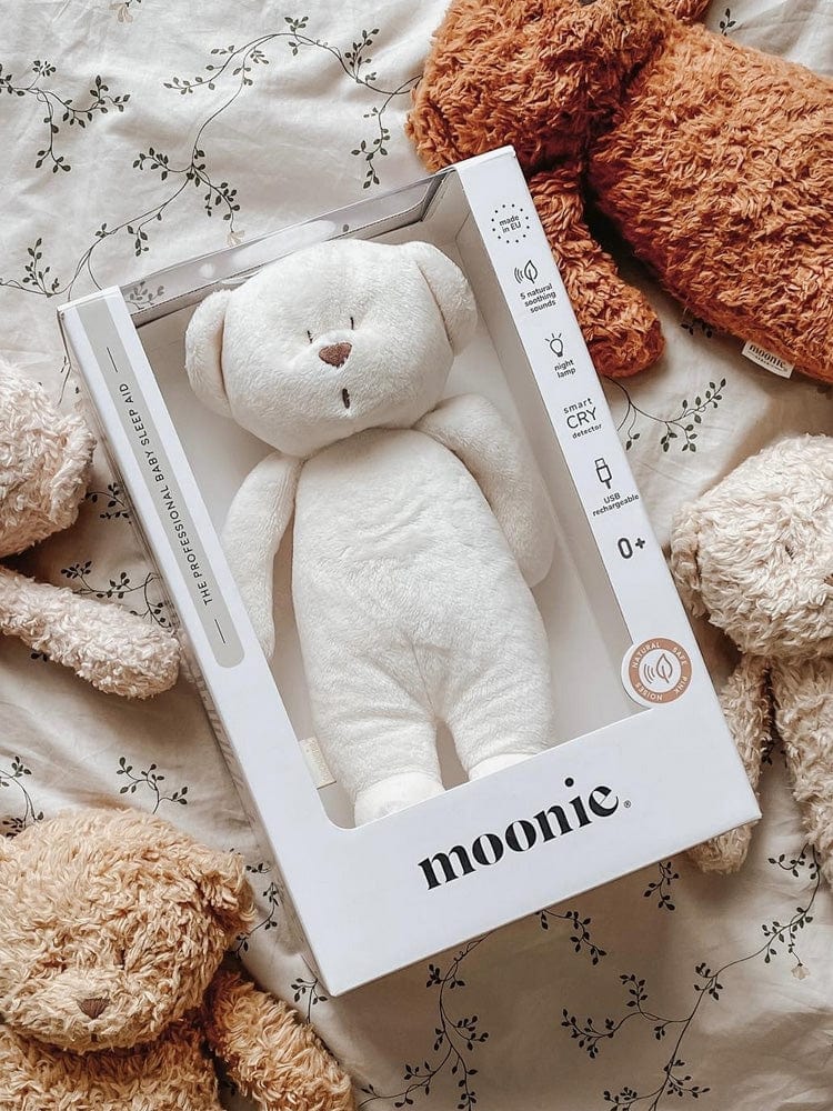 Moonie Humming BEAR Baby Night Light & Sleep Aid - CREAM - Stylemykid.com