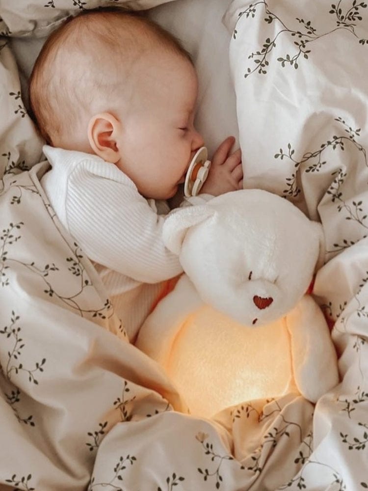 Moonie Humming BEAR Baby Night Light & Sleep Aid - CREAM - Stylemykid.com