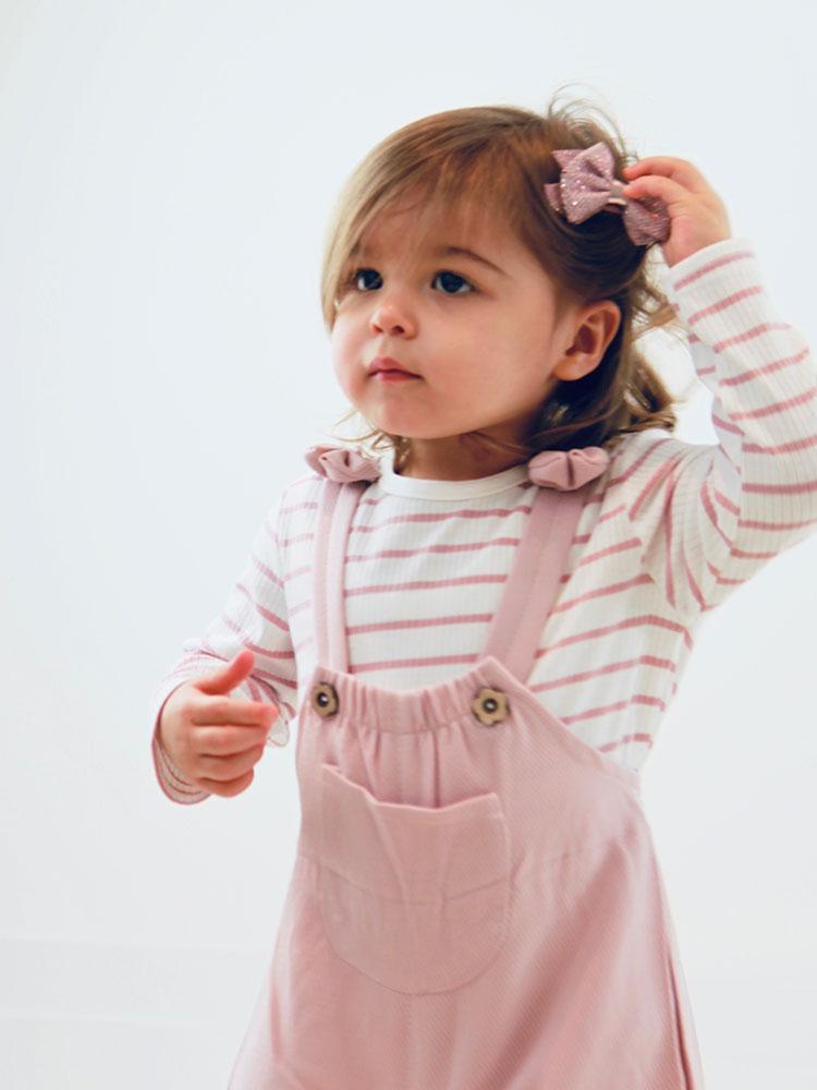 Girls Mink Pink Dungarees Shorts Playsuit and Top 2 Piece Set 2 to 3 Years - Stylemykid.com