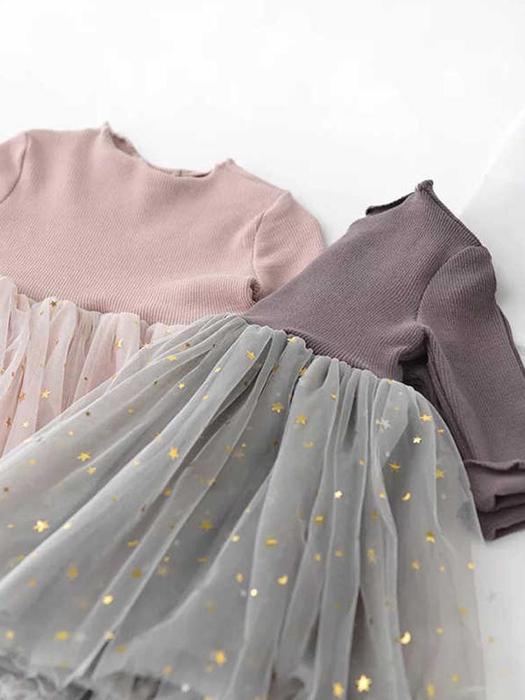 Starlight Little Girls Mink Pink Party Dress with Tulle & Gold Effects Skirt - 6M to 3Y - Stylemykid.com