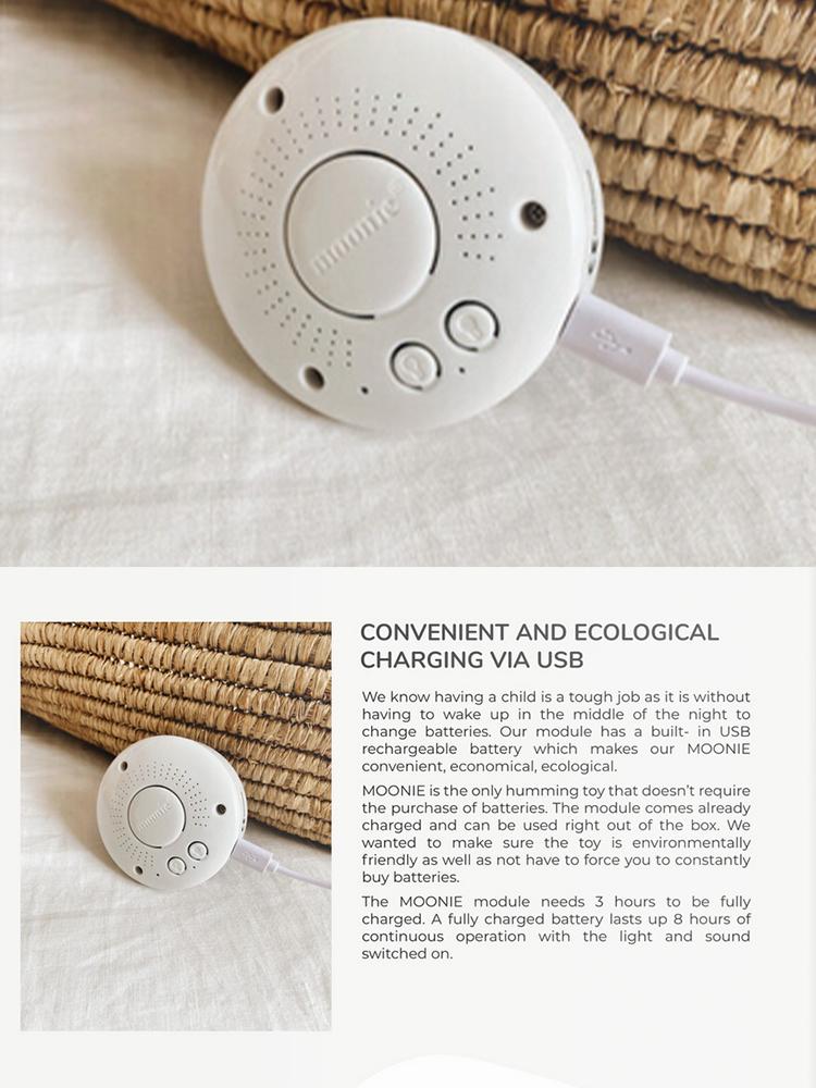 Moonie Humming Friend Baby Night Light & Sleep Aid - CREAM - Stylemykid.com