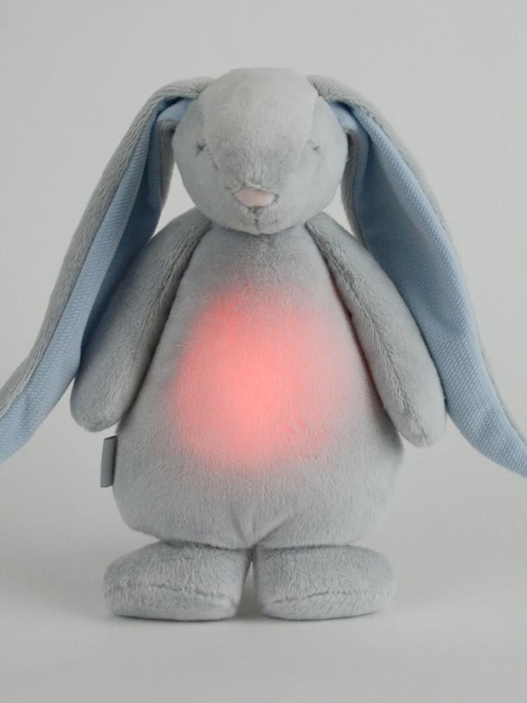 Moonie Humming Friend Baby Night Light & Sleep Aid - SKY - grey with blue ears - Stylemykid.com