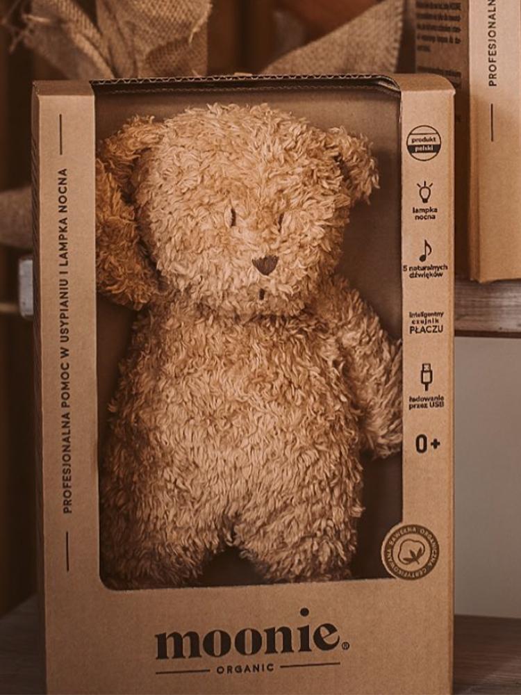 Moonie - Humming Friend Bear Nightlight & Sleeping Aid - Mustard - Stylemykid.com