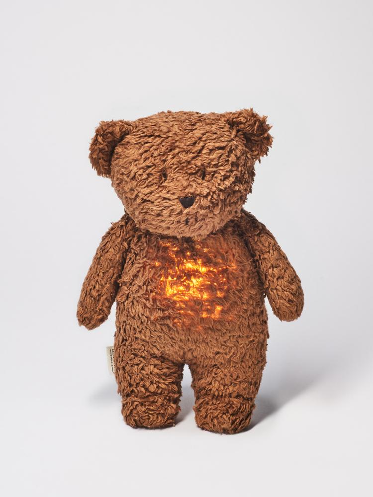 Moonie - Humming Friend Bear Nightlight & Sleeping Aid - Caramel - Stylemykid.com