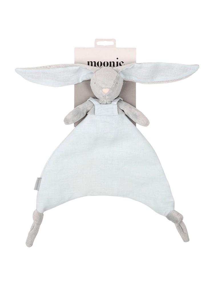 Moonie DouDou Baby Comforter Cuddly Toy Bunny - Sky - Stylemykid.com