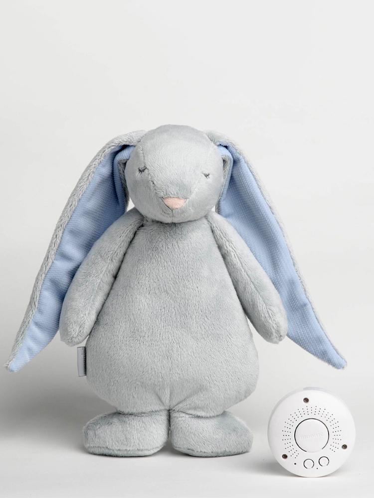 Moonie Humming Friend Baby Night Light & Sleep Aid - SKY - grey with blue ears - Stylemykid.com
