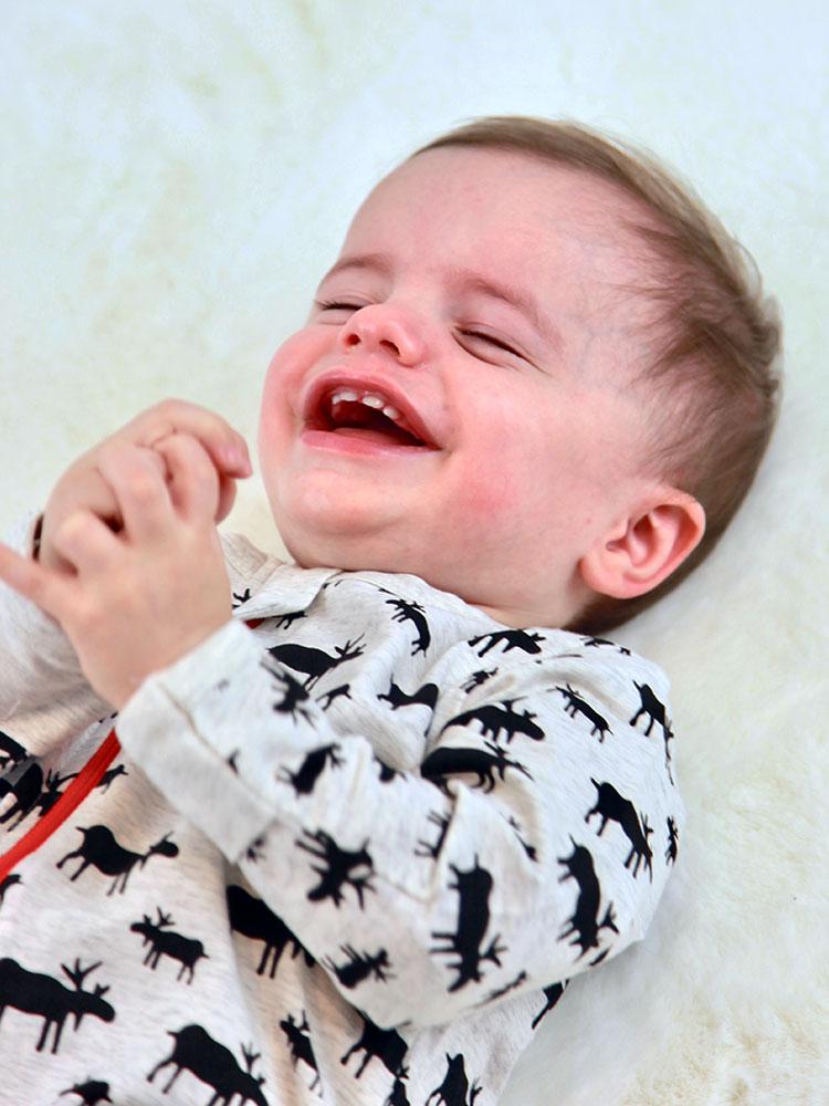 Mr Moose Zip Sleepsuit with Hand & Feet Cuffs - Stylemykid.com