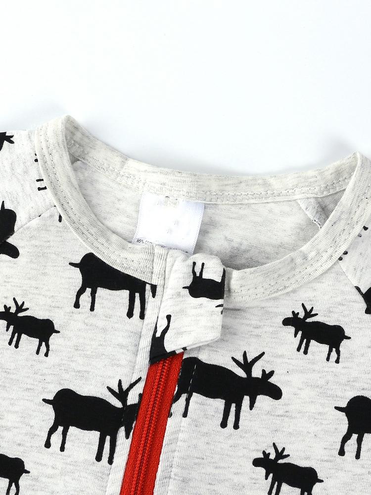 Mr Moose Zip Sleepsuit with Hand & Feet Cuffs - Stylemykid.com