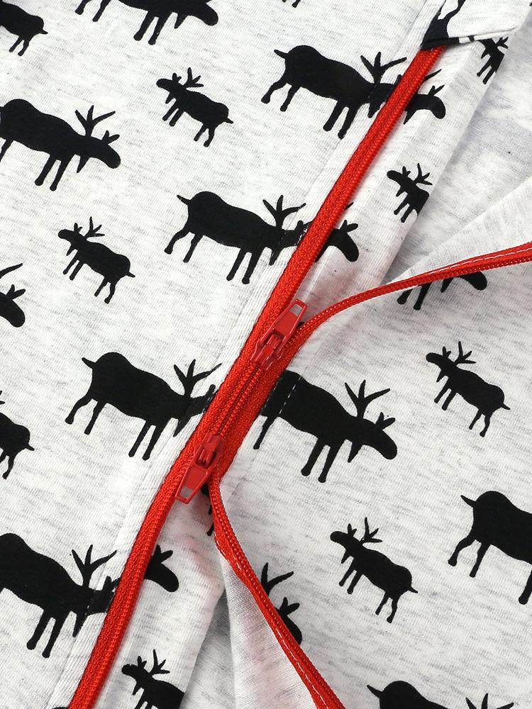 Mr Moose Zip Sleepsuit with Hand & Feet Cuffs - Stylemykid.com