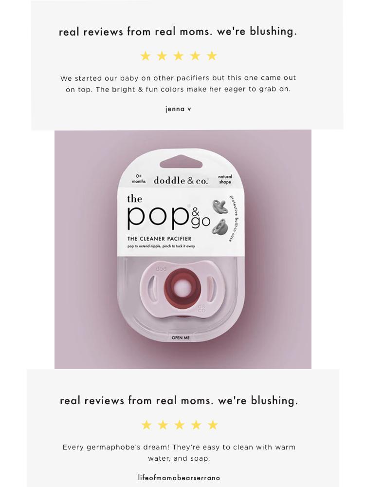 Doddle & Co - Pop & Go Dummy Built in Case - I Lilac You - Stylemykid.com